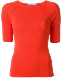 Женская красная футболка с круглым вырезом от Blumarine