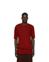 Мужская красная футболка с круглым вырезом от Boris Bidjan Saberi