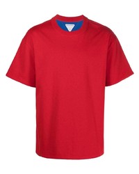 Мужская красная футболка с круглым вырезом от Bottega Veneta