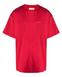 Мужская красная футболка с круглым вырезом от Buscemi