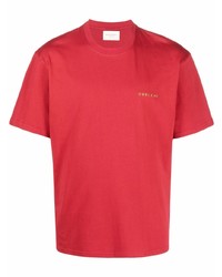 Мужская красная футболка с круглым вырезом от Buscemi