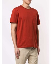 Мужская красная футболка с круглым вырезом от Gieves & Hawkes