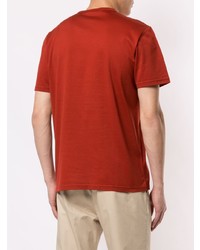Мужская красная футболка с круглым вырезом от Gieves & Hawkes