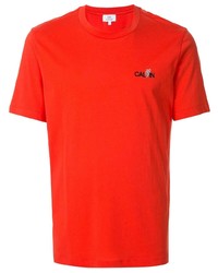 Мужская красная футболка с круглым вырезом от CK Calvin Klein