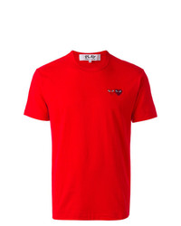 Мужская красная футболка с круглым вырезом от Comme Des Garcons Play