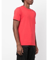Мужская красная футболка с круглым вырезом от Stone Island