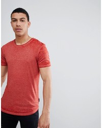 Мужская красная футболка с круглым вырезом от D-struct