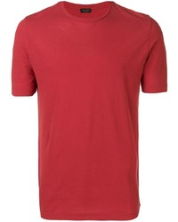 Мужская красная футболка с круглым вырезом от Dell'oglio