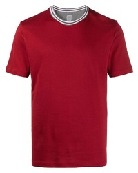 Мужская красная футболка с круглым вырезом от Eleventy