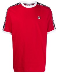 Мужская красная футболка с круглым вырезом от Fila