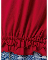 Женская красная футболка с круглым вырезом от RED Valentino