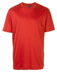 Мужская красная футболка с круглым вырезом от Giorgio Armani