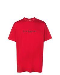 Мужская красная футболка с круглым вырезом от Givenchy