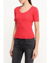 Женская красная футболка с круглым вырезом от Glamorous
