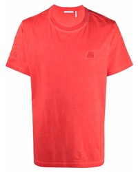 Мужская красная футболка с круглым вырезом от Helmut Lang