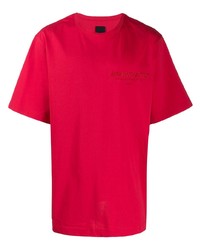 Мужская красная футболка с круглым вырезом от Juun.J