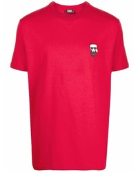 Мужская красная футболка с круглым вырезом от Karl Lagerfeld