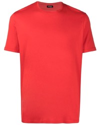 Мужская красная футболка с круглым вырезом от Kiton