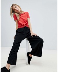 Женская красная футболка с круглым вырезом от AllSaints