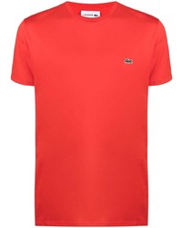 Мужская красная футболка с круглым вырезом от Lacoste
