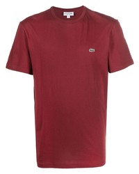 Мужская красная футболка с круглым вырезом от Lacoste