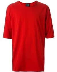 Мужская красная футболка с круглым вырезом от Laneus