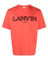 Мужская красная футболка с круглым вырезом от Lanvin