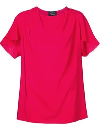 Женская красная футболка с круглым вырезом от Lanvin