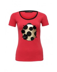 Женская красная футболка с круглым вырезом от Liu Jo
