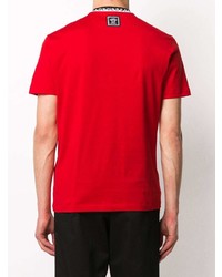 Мужская красная футболка с круглым вырезом от Versace