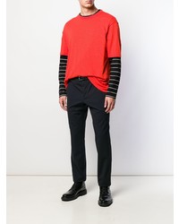 Мужская красная футболка с круглым вырезом от Ami Paris