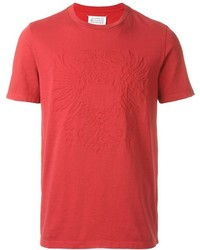 Мужская красная футболка с круглым вырезом от Maison Margiela