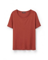 Женская красная футболка с круглым вырезом от Mango