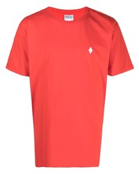 Мужская красная футболка с круглым вырезом от Marcelo Burlon County of Milan