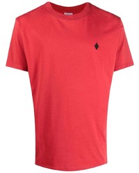 Мужская красная футболка с круглым вырезом от Marcelo Burlon County of Milan