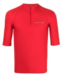 Мужская красная футболка с круглым вырезом от Marine Serre