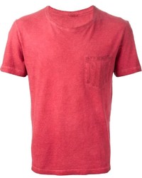 Мужская красная футболка с круглым вырезом от Massimo Alba