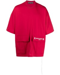 Мужская красная футболка с круглым вырезом от Mastermind Japan