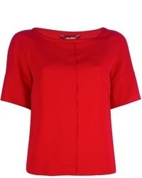 Женская красная футболка с круглым вырезом от Max Mara