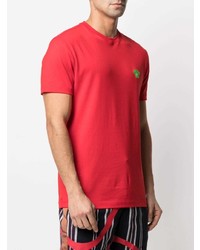 Мужская красная футболка с круглым вырезом от Versace