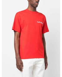 Мужская красная футболка с круглым вырезом от Aries