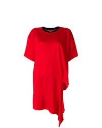 Женская красная футболка с круглым вырезом от MM6 MAISON MARGIELA