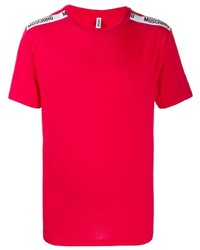 Мужская красная футболка с круглым вырезом от Moschino