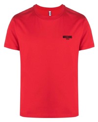 Мужская красная футболка с круглым вырезом от Moschino