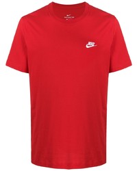 Мужская красная футболка с круглым вырезом от Nike