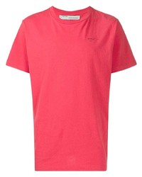Мужская красная футболка с круглым вырезом от Off-White
