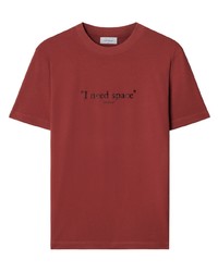 Мужская красная футболка с круглым вырезом от Off-White