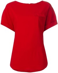 Женская красная футболка с круглым вырезом от OSMAN
