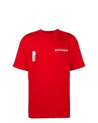 Мужская красная футболка с круглым вырезом от Palm Angels