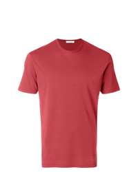 Мужская красная футболка с круглым вырезом от Paolo Pecora